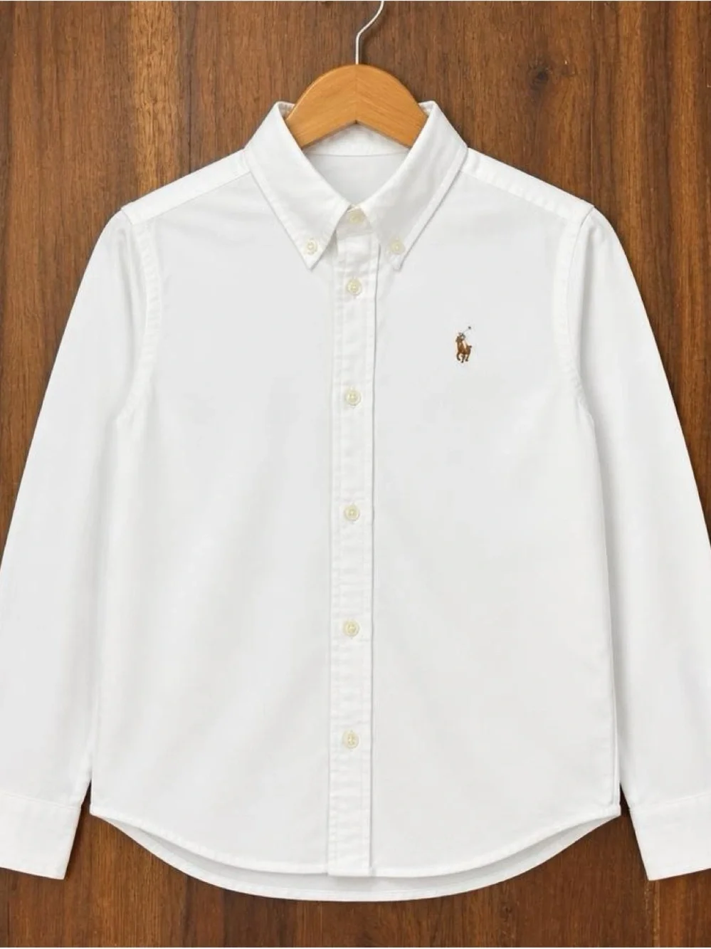 Ralph Lauren White Button-Down Oxford Shirt for Kids
